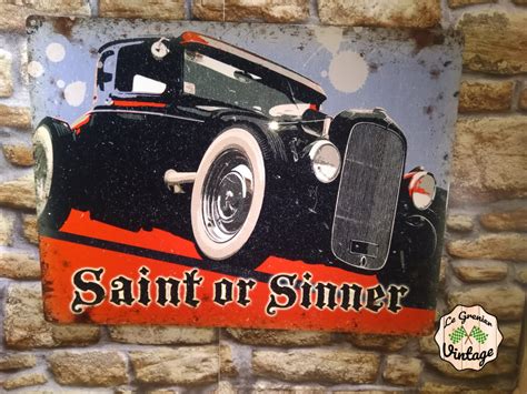 Plaque métal Hot rod Garage Atelier Les plaques publicitaires le grenier vintage
