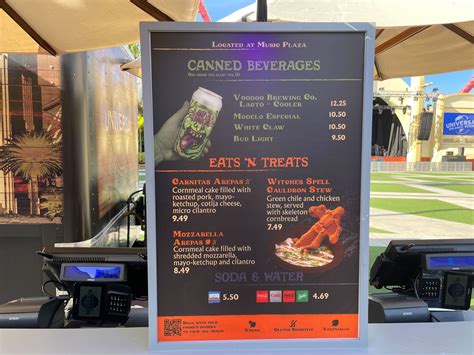 Full Menus With Prices For Halloween Horror Nights Food Beverages