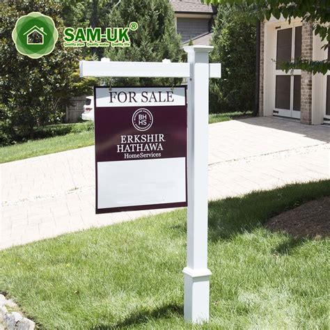 White Free Standing Vinyl Real Estate Sign Post From China Manufacturer