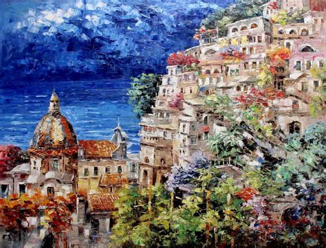 Amalfi Coast Painting at PaintingValley.com | Explore collection of ...