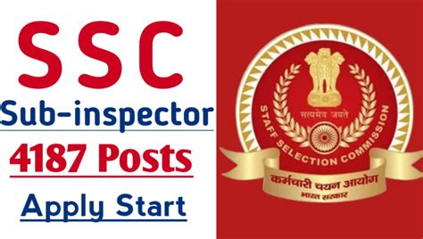 SSC Sub Inspector Delhi Police And CAPF Online Form 2024 Notification