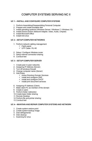 Q Module Css Final Quarter Module Computer Systems Servicing