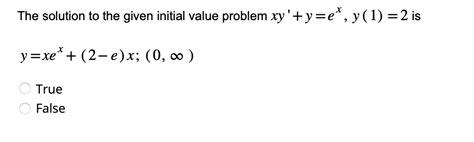 Solved The Solution To The Given Initial Value Problem Chegg