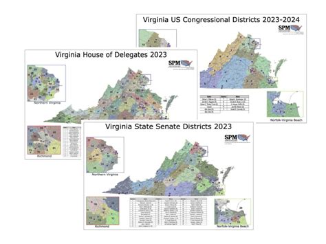 Virginia Political and State Legislative Wall Maps – State Political Maps