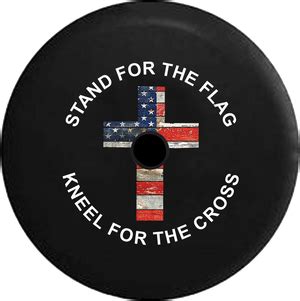 Tire Cover PRO | Stand for the Flag Kneel for the Cross Flag Spare Tire Cover-BLACK-CUSTOM SIZE ...