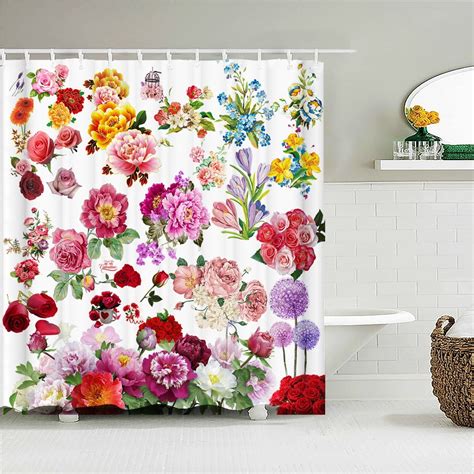 Starry Sky Flower Leaves 3d Printing Shower Curtain With Psychedelic