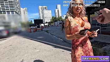 BANGBROS Blonde Big Tit Cougar Adara Jordin Being Served Dick And Protected By Officer Tony