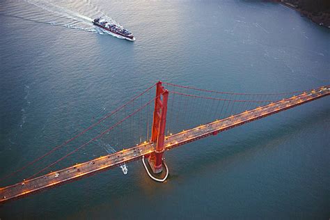 Golden Gate Bridge Aerial View Gate Blue Urban, Attraction, Gate, Area ...