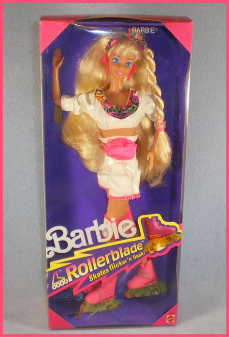 Vintage Barbie Rollerblades With Sparking Action Rollerblading