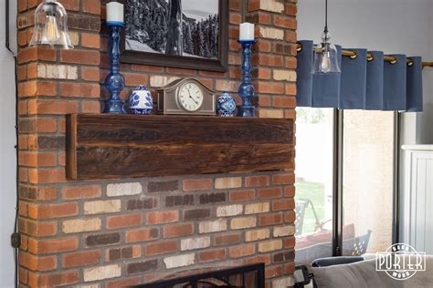 Brick Niche Mushroom Wood Box Mantel Porter Barn Wood