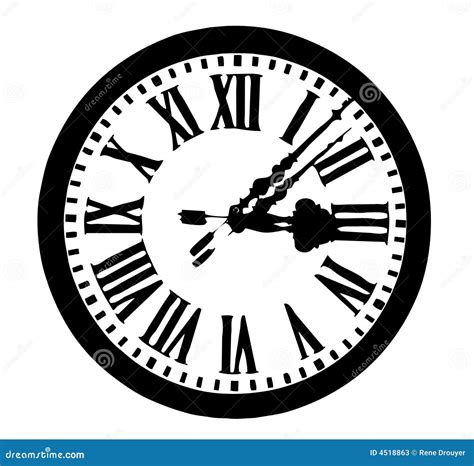 Reloj Redondo Antiguo Ilustraci N Del Vector Ilustraci N De Horas