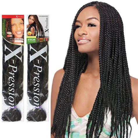 3 99 X Pression Ultra Braid 82 Long Braiding Hair Xpression 100 Kanekalon 1 Color Ebay