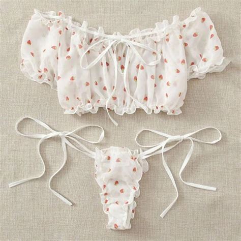 Conjunto De Lingerie Sem Fio Para Mulheres Suti Fora Do Ombro Roupa