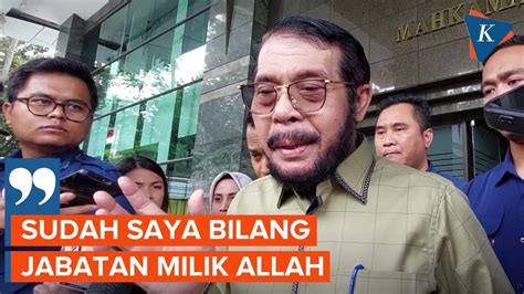 Diberhentikan Dari Ketua Mk Anwar Usman Jabatan Milik Allah Youtube