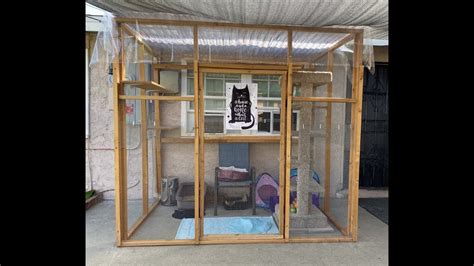 DIY “Catio” - Outdoor cat patio! (Made it all by myself!) - YouTube Cat ...