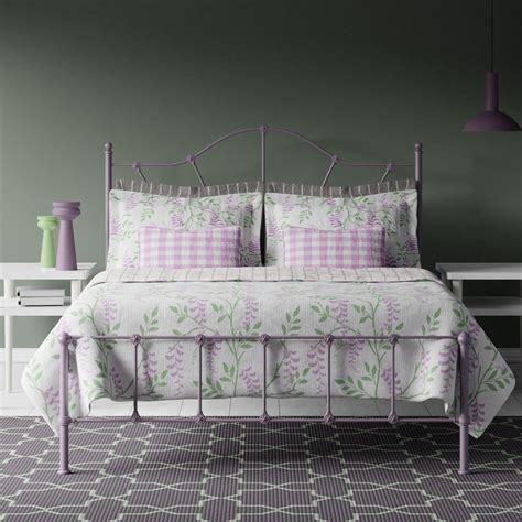 Claudia Iron Bed Image Lilac 1 The Original Bed Co Uk