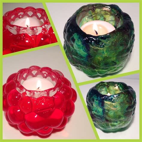 Candle Holders Made With Epoxy Resin Vivid Pigments Silicone Mold