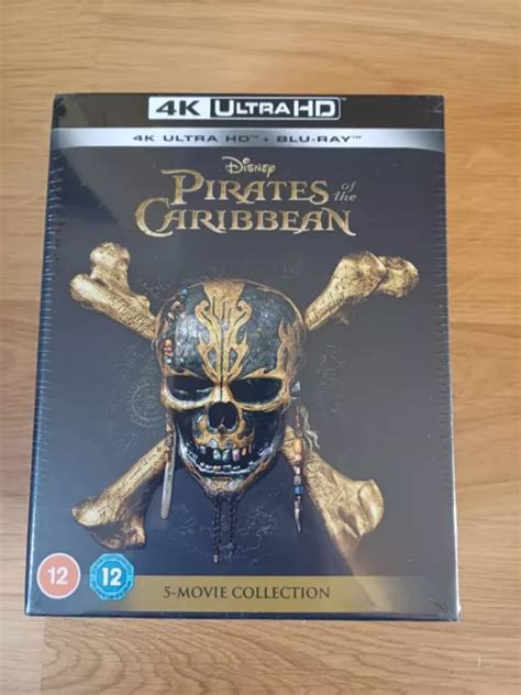 PIRATES OF THE Caribbean 4k Blu Ray Steelbook Collection New EUR 141