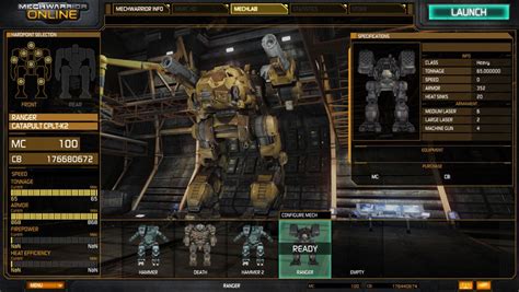 MechWarrior Online Gameplay Screenshots And Mech Lab Details