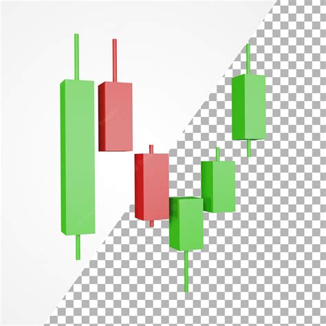 Premium Psd Candlestick Up Trend Financial Diagram Icon 3d Render Isolated