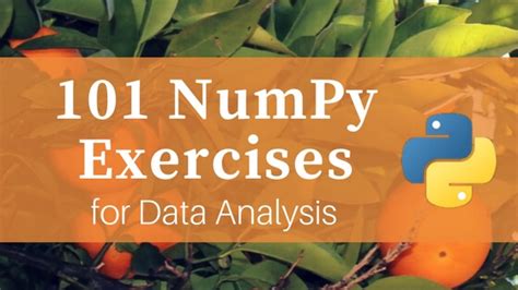 101 Numpy Exercises For Data Analysis Python Ml