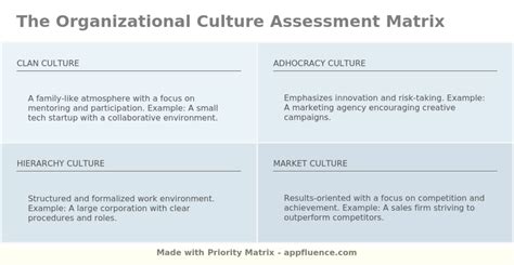 Organizational Culture Assessment Matrix Free Download