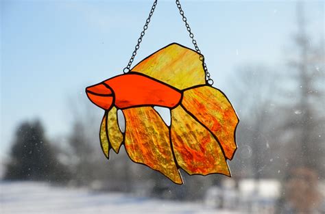Stained Glass Fish Sun Catcher - Etsy