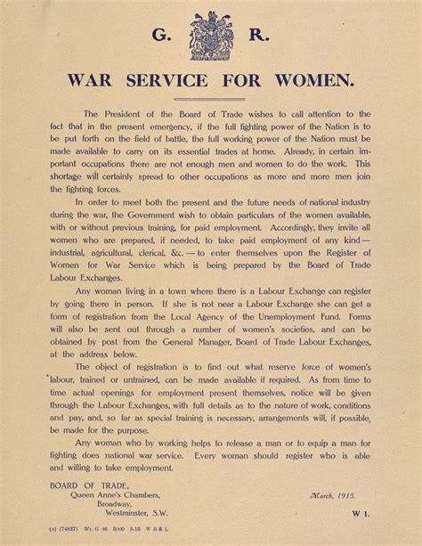 World War I 1914 1918 Striking Women