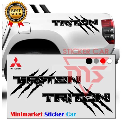 Triton Sticker Stickers Tak Side Cutting Sticker Car Mitsubishi Triton