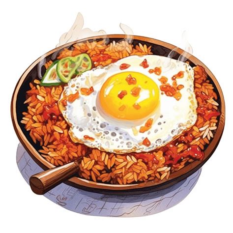 Nasi Goreng Fried Rice Logo Watercolorsimple Watercolor Hyper