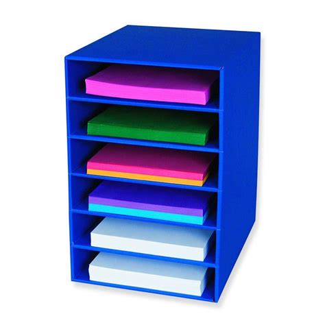 6 Shelf Organizer Construction Paper Storage Shelf Organization Classroom Storage