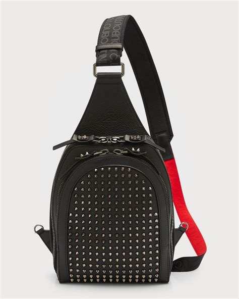 Christian Louboutin Loubifunk Spike Sling Bag In Black For Men Lyst