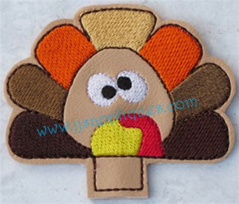 Ith Thanksgiving Turkey Face Pencil Topper Feltie Designs 4x4 Etsy