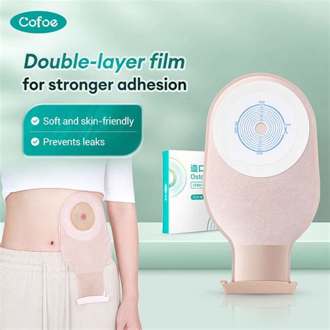 Cofoe 10pcs One Piece System Colostomy Stoma Bag 20 57mm Cut Size