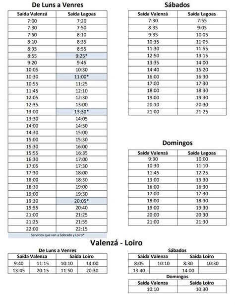 Horarios De Verano De Los Autobuses A Valenzá Ourense