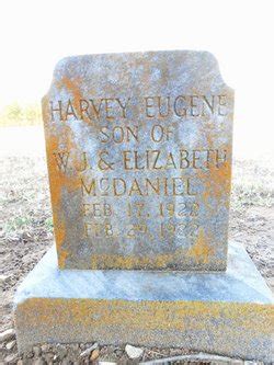 Harvey Eugene McDaniel 1922 1922 Mémorial Find a Grave