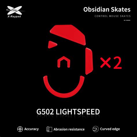 Obsidian Mouse Skates For Logitech G502 Lightspeed X Raypad