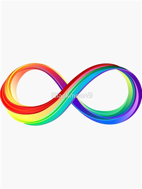 Pegatina «símbolo De Infinito Arco Iris En Capas De Blackmoon9 Redbubble