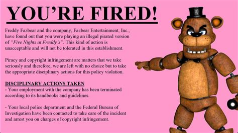 Fnaf Anti Piracy Screen Fired By Freddy Fazbear By Malekmasoud On Deviantart