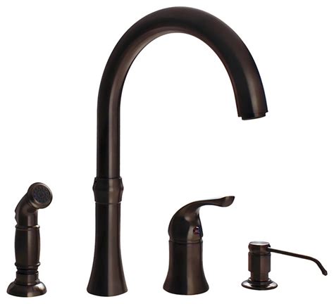 Oil Rubbed Bronze 4 Hole Kitchen Faucet Traditional Kitchen Faucets By Mr Direct Sinks And