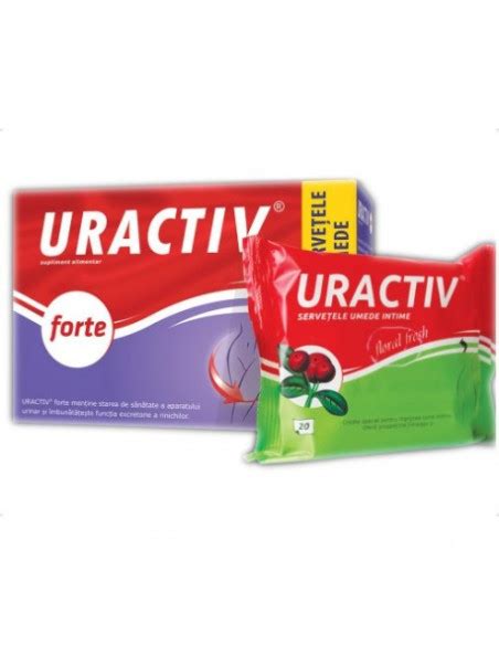 Uractiv Forte 10 Capsule Servetele Umede Intime 20 Bucati