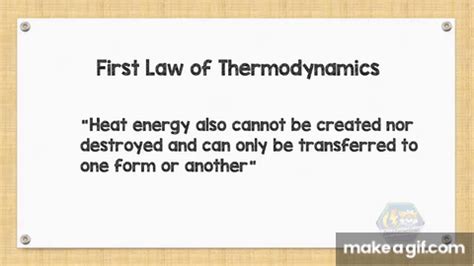 FIRST LAW OF THERMODYNAMICS Easy And Short On Make A