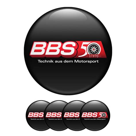 BBS Emblem Set Of 4 X All Sizes Domed Silicone Stickers 3D Print Logo