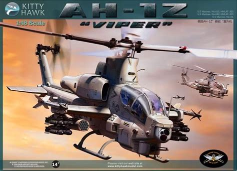 1/48 Kitty Hawk AH-1Z Viper Helicopter Plastic Model Kit - Squadron.com