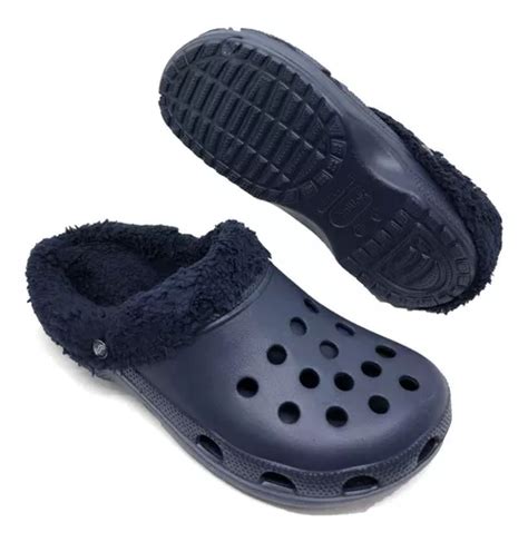 Chinelas Hombre Gomones Goma Pantuflas Piel Corderito