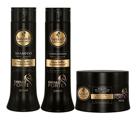 Kit Cavalo Forte Haskell Shampoo Condicionador E M Scara R Em