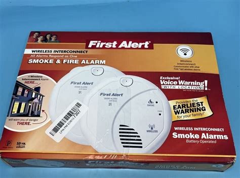 First Alert Battery Powered SA511 Wireless Smoke Alarm W Voice 2 PACK