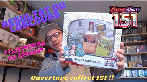 Résultat Concours Octobre Ouverture de deux coffrets Pokemon 151