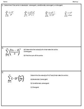 Ap Calculus Bc Absolute And Conditional Convergence For Series Tests By