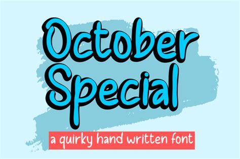 October Special Font Free Download - FreeFontDL